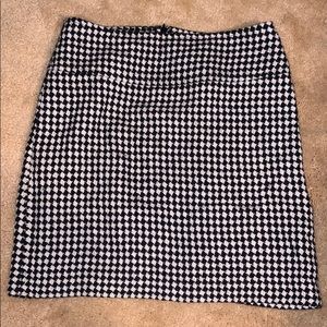 Talbots Black and White Wool Pencil Skort, Size 4P